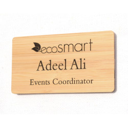 imported bamboo name tag black paint fill