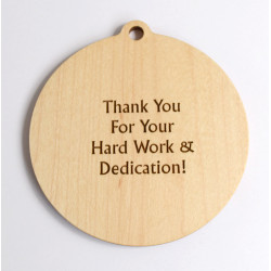 engraved wooden medals