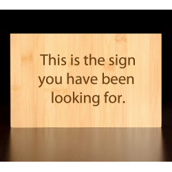 Golden Rectangle Engraved Bamboo Sign