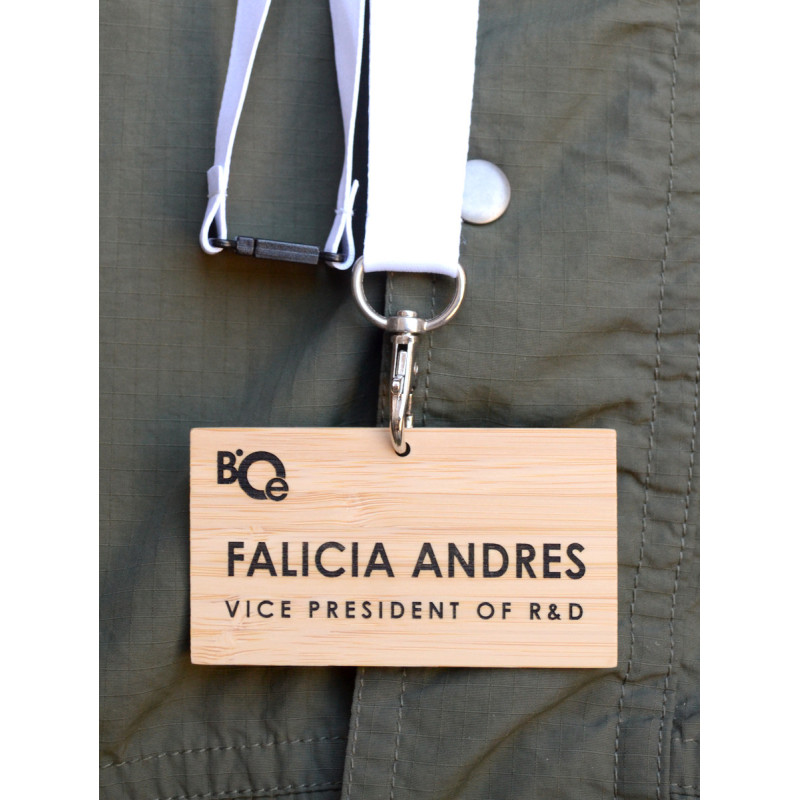 Big Bamboo Name Badge and Lanyard