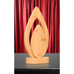 Flame Award made from bamboo on award presentation table