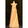 top star award made from bamboo with oval base, 12 inches tall, custom engraving included in price, free shipping