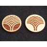 Engraved Pins with Reddish Brown Cherry Wood Core
