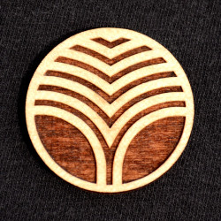 Maple and Cherry Core Lapel Pin