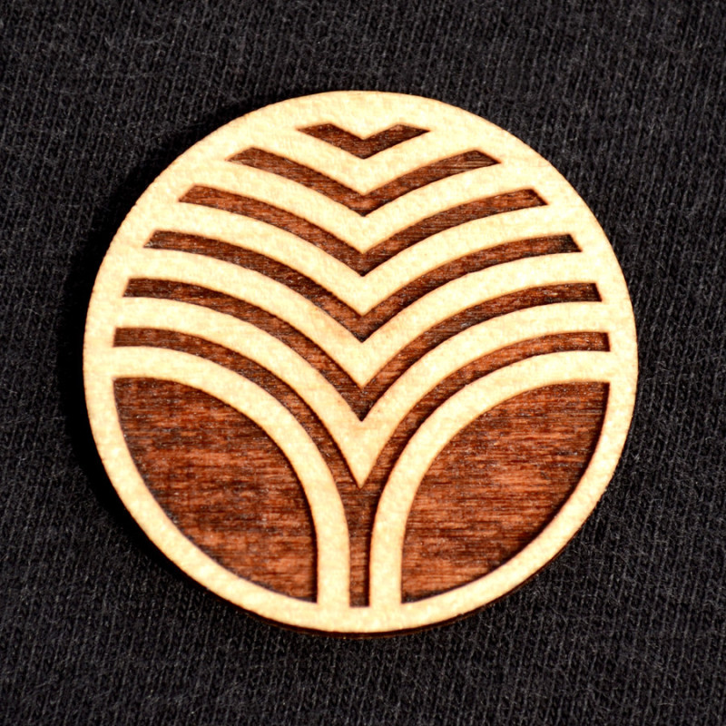 Maple and Cherry Core Lapel Pin