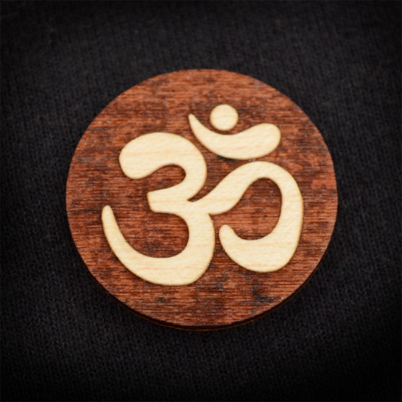 Custom Engraved Maple and Cherry Wood Pin