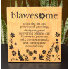 Custom engraved bamboo sign with black fill