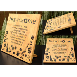 engraved sign with 2 display angles