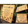engraved sign with 2 display angles